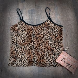 Cheetah Print Crop Tank
